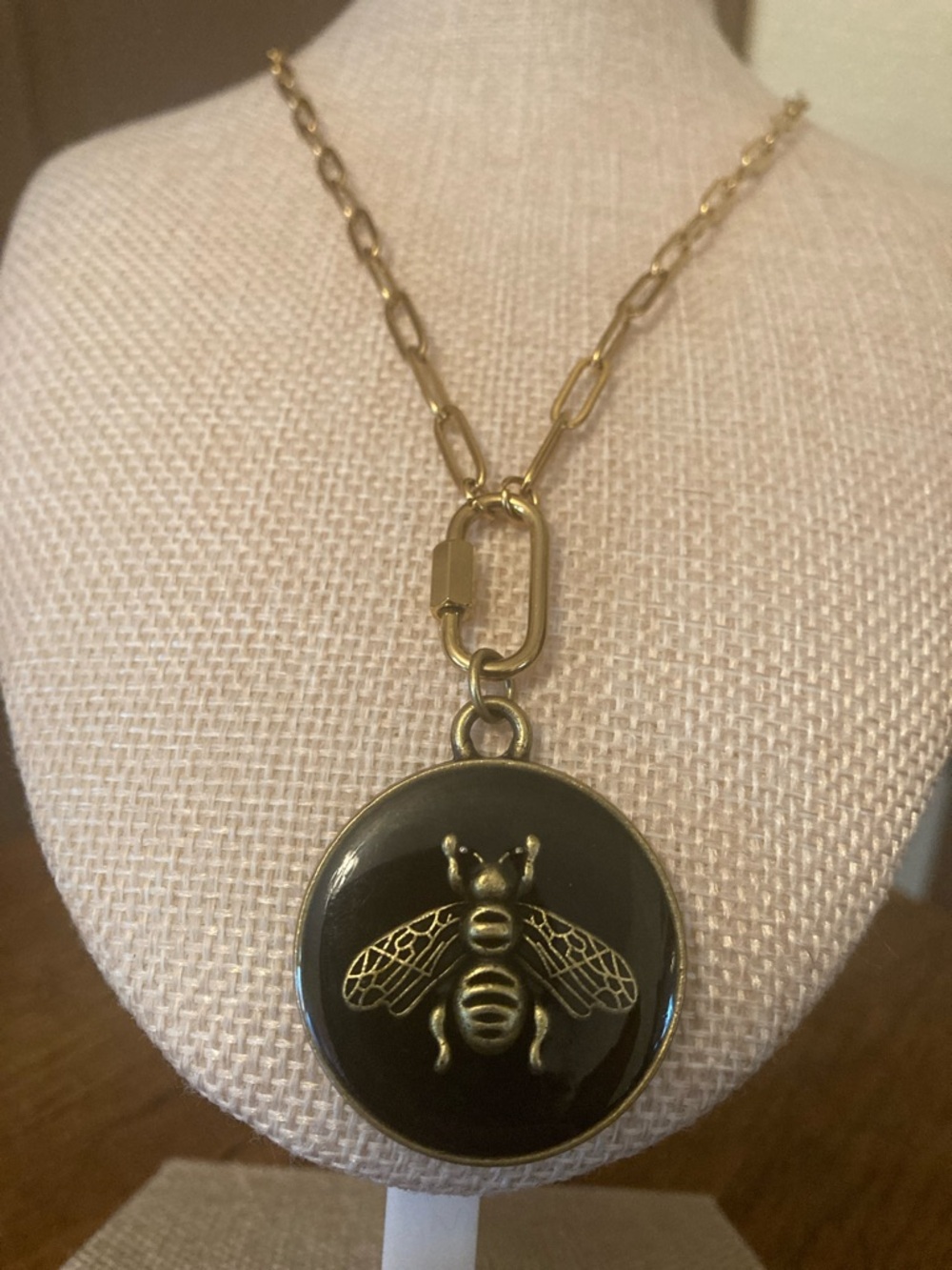 GUCCI Bee Medallion Pendant/Charm Upcycled Necklace NWOT